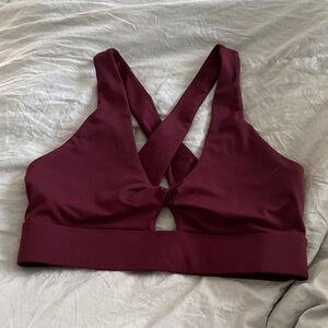 Fabletics Deep Red Sports Bra